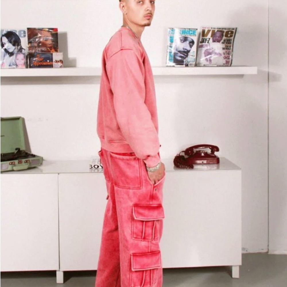 NWT Klenam Red Cargo Pants
